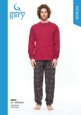 PIGIAMA UOMO M/L S60007 Tellini S.r.l. Ingrosso Abbigliamento